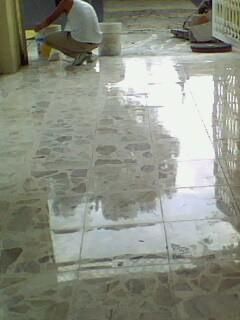pulido y abrillantado de terrazo marmol